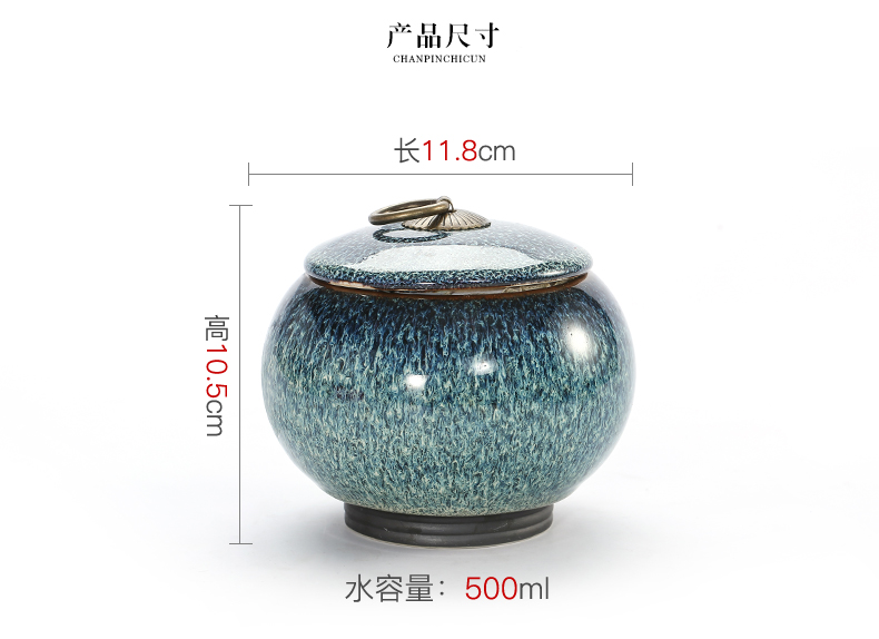 Gather light red glaze up sheng caddy fixings built tea set creative seal tank storage jar medium red ceramic POTS