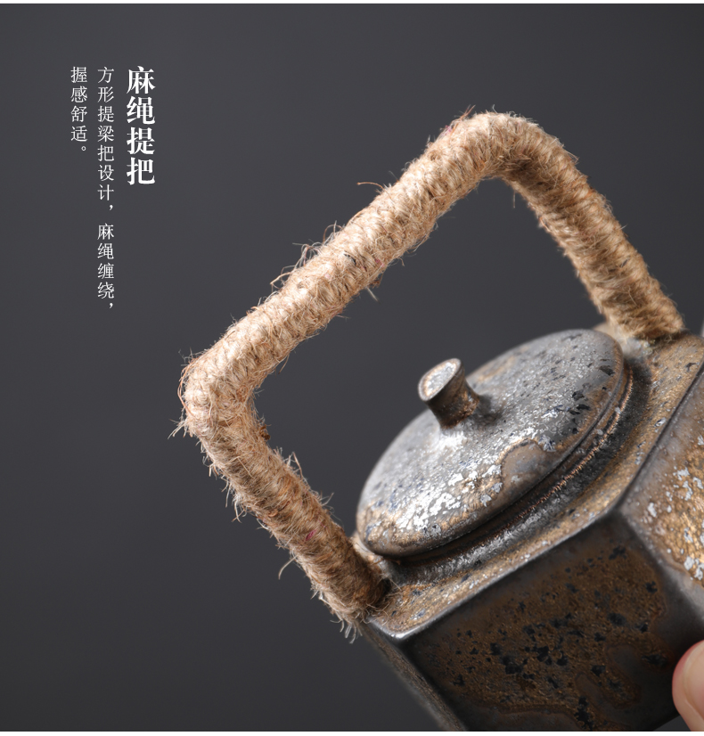 Poly real (sheng gold ceramic glaze iron teapot glazed pottery pot kung fu tea pot teapot Japanese girder single pot of tea