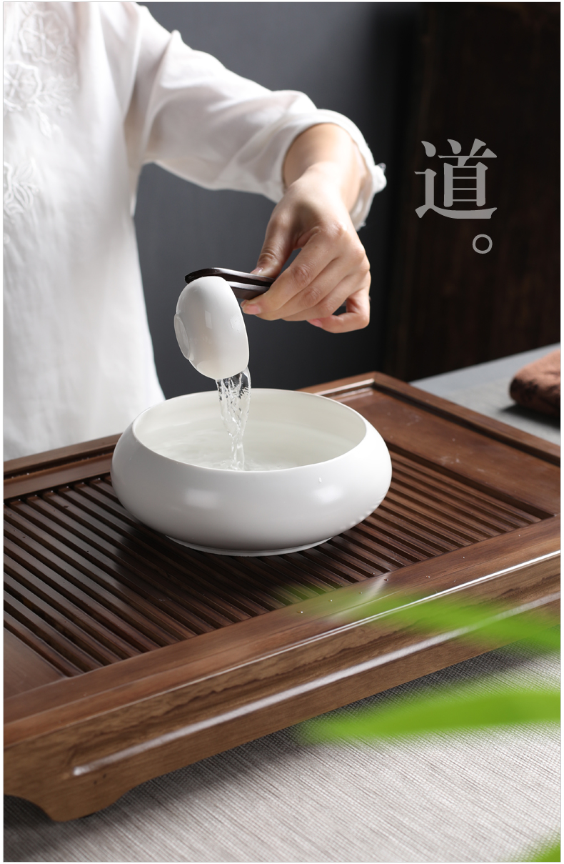 Ceramic tureen tea sets tea tray was kung fu tea cups dry terms household contracted tea of a complete set of white porcelain
