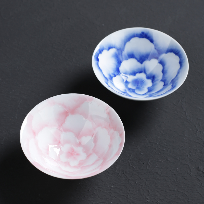 Poly real sheng kung fu tea sample tea cup hand - made bluish white porcelain jingdezhen ceramics thin foetus personal single cup tea cups