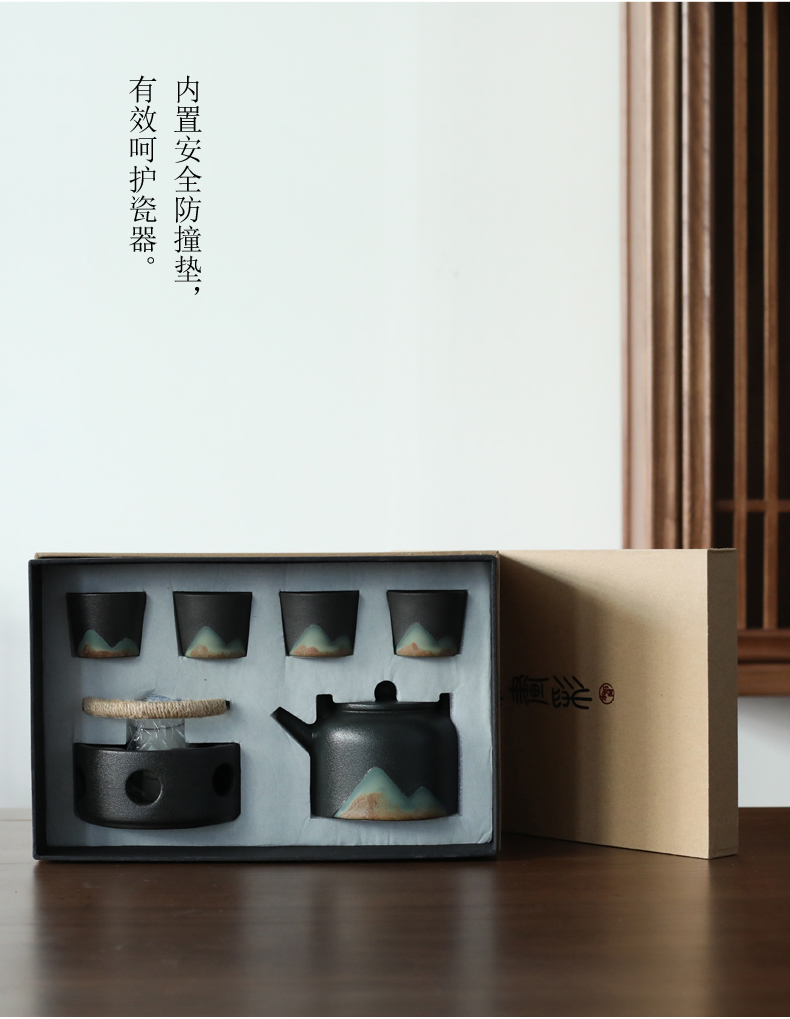 Japanese kung fu tea set suit small sets of the teapot cup of household contracted tea tea ceramic gift boxes custom logo