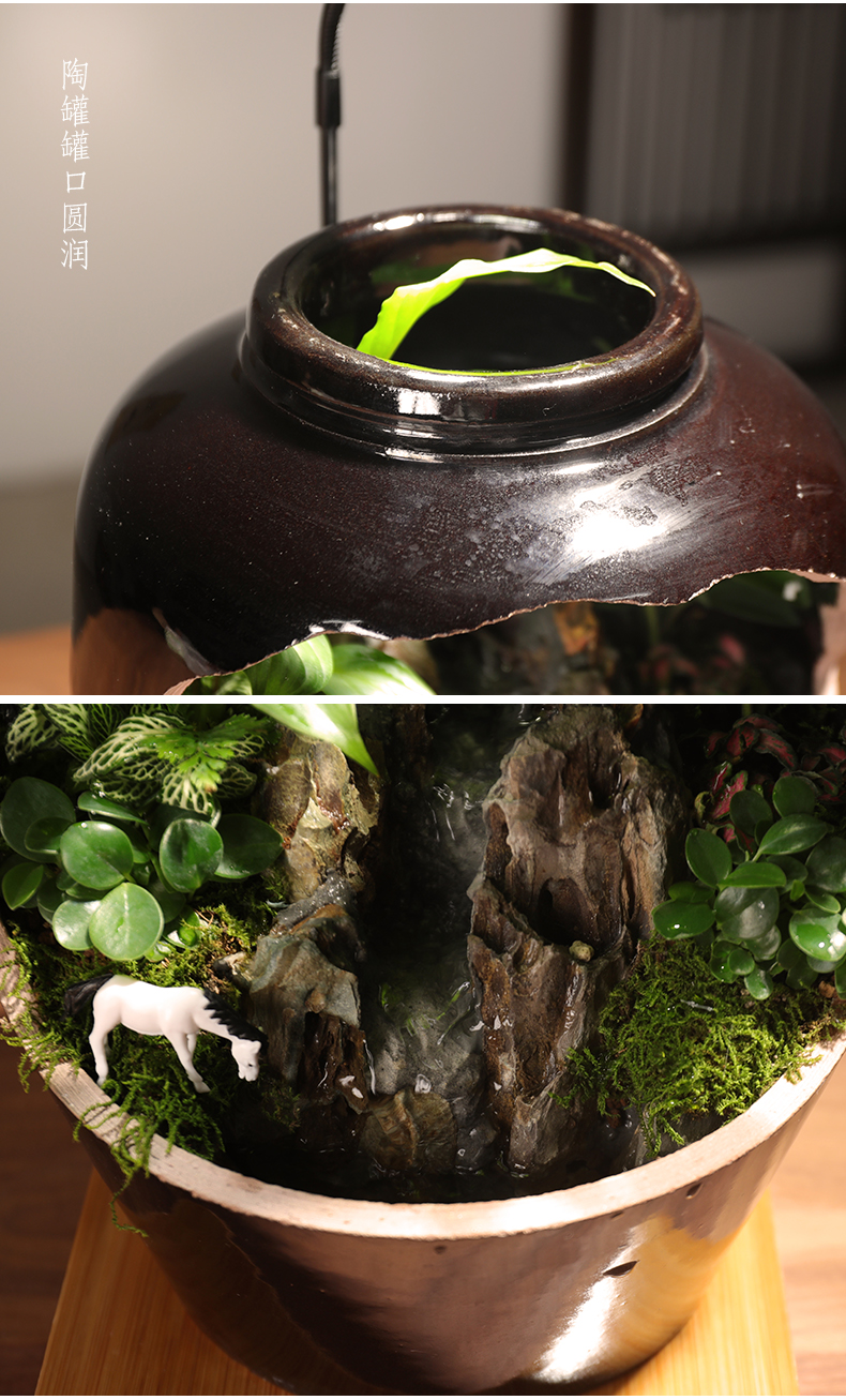 Water machine ceramic creative furnishing articles rockery Chinese zen home sitting room desktop office decoration opening gifts