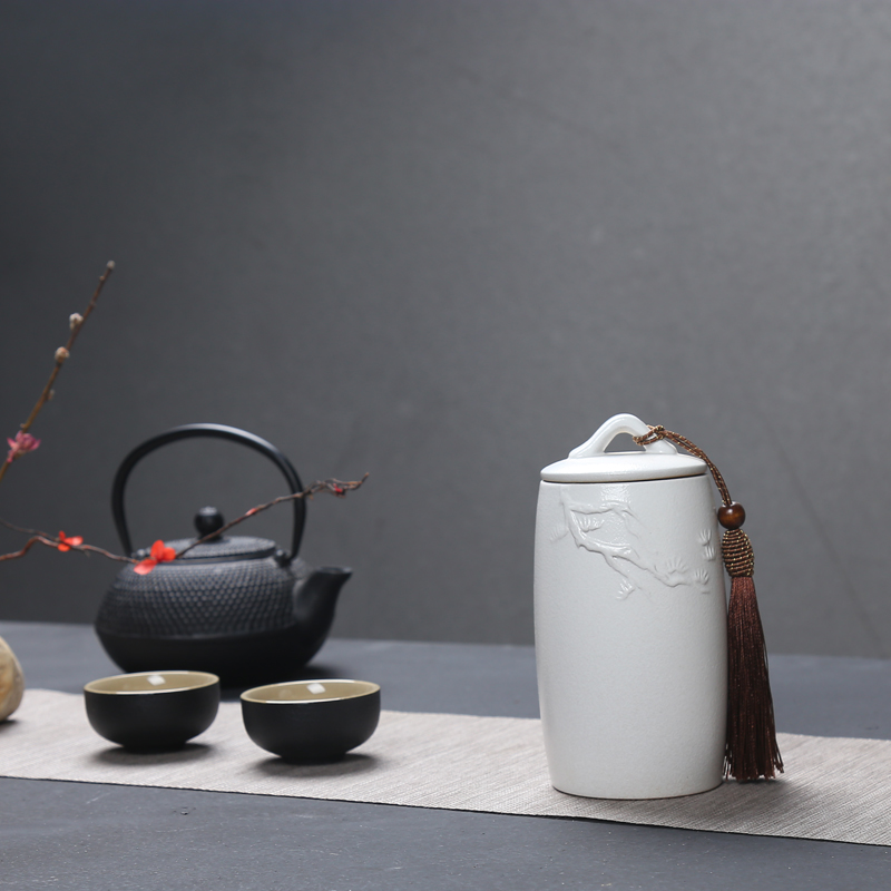 Poly real (sheng coarse pottery, black and white pottery caddy fixings large - sized ceramic POTS awake seal piggy bank black tea tea pot