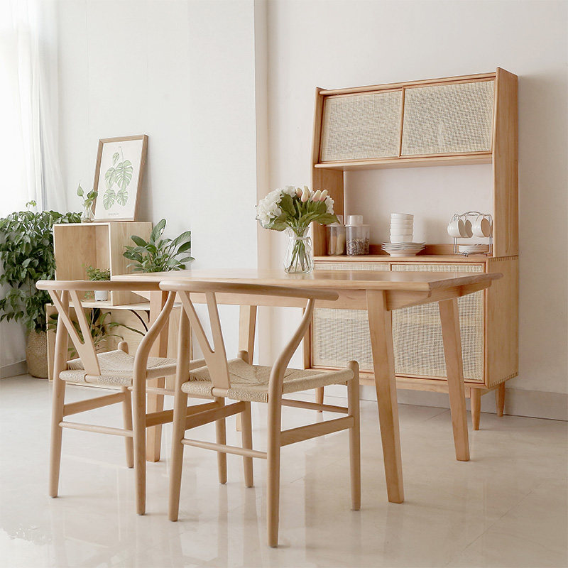 Japanese-style solid wood meal cabinet stayroom storage locker simple modern small household wine cabinet cupboard cabinet