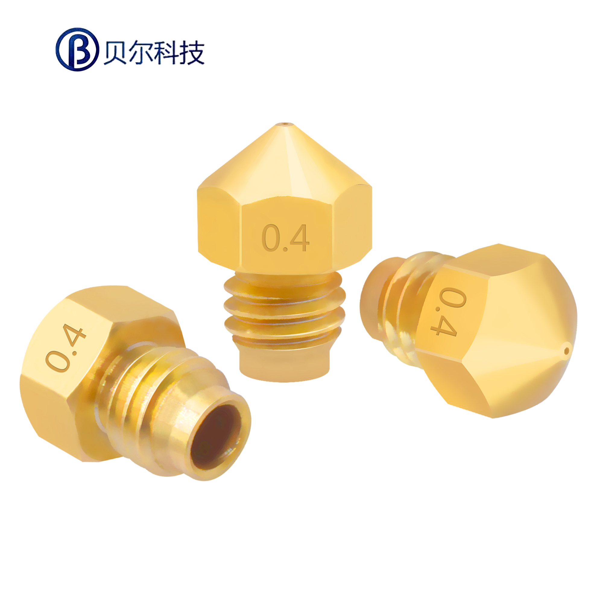 phụ kiện máy in chuông Công nghệ 3D M5 ren 0.4mm vòi phun thích hợp cho 1.75mm nguồn cung cấp - Phụ kiện máy in