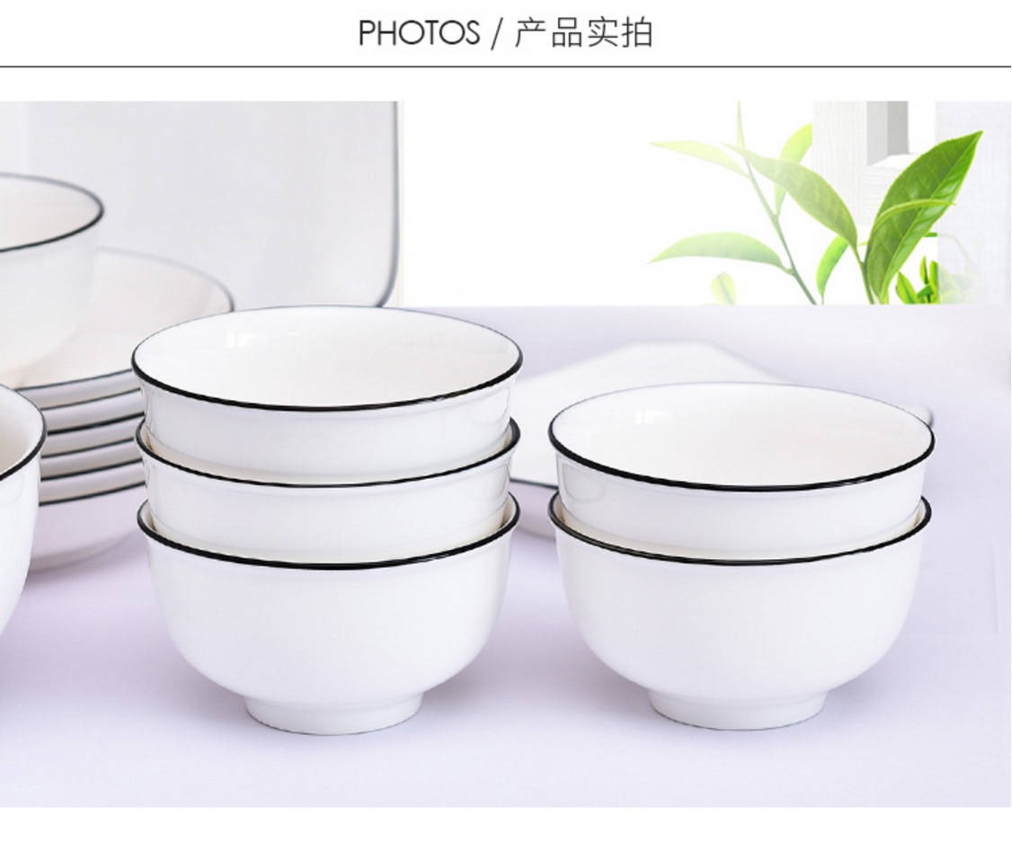 The Nordic ceramic tableware, kitchen, 246 people with Japanese dishes simple dishes tableware suit with web celebrity ins