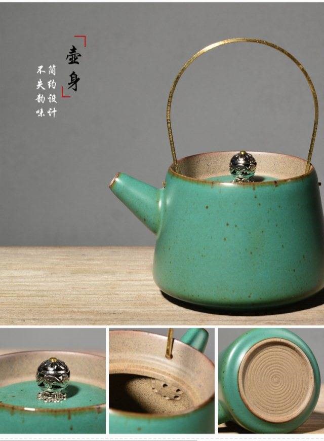 The Japanese kitchen coarse ceramic tea set travel of a complete set of portable kung fu tea set a pot of two cups of ceramic tea tray cups