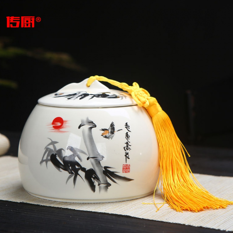 The kitchen ceramic tea pot optional along an abundant distribution 】 【 large half jins to household seal pot of black tea