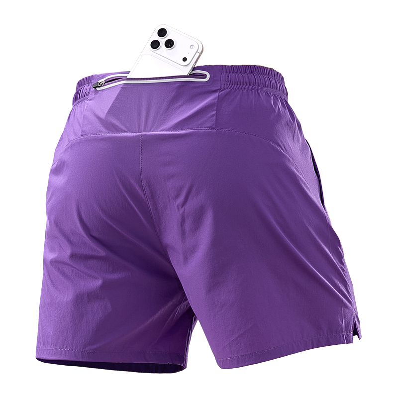 Running Sports Fitness Shorts for Men in Summer, High Elasticity, Breathable, Quick-Drying, Quarter-Length Pants, Ice-Feel Nylon Fabric, Slim-Fit Shorts