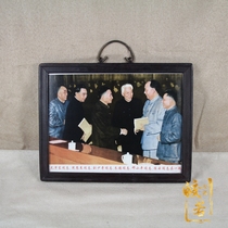 Nostalgic retro cultural revolution period red collection porcelain plate painting great man commemorative portrait hanging screen screen six standing committee members