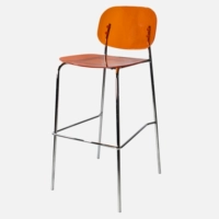 Эмма оранжевый бар стул имеет высоту 65 см