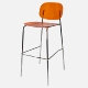 Эмма оранжевый бар стул имеет высоту 65 см