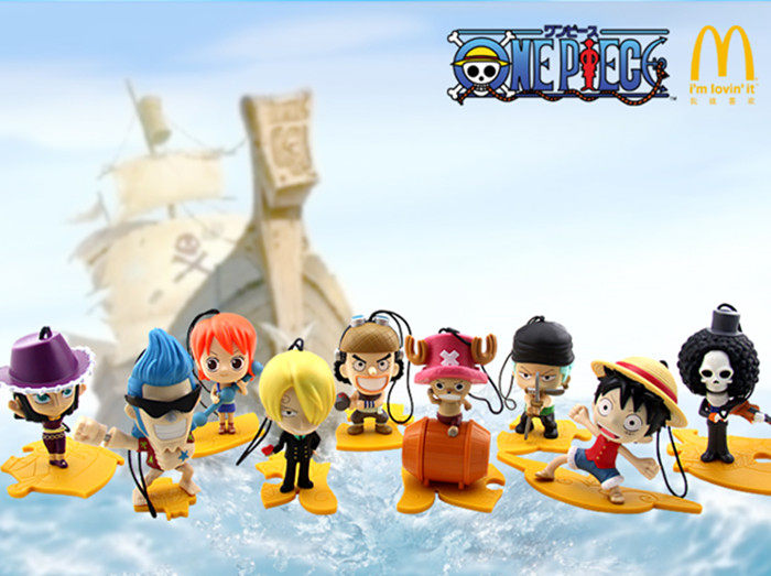 2013 McDonald's One Piece Toy Doll One Piece Season 2 Model Ornament Full Set of 9 Models