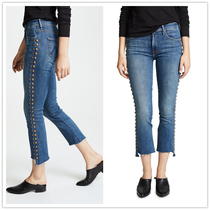 The United States bought MOTHER INSIDER early autumn new thin burrs and side rivets micro-lapped nine-point jeans for women