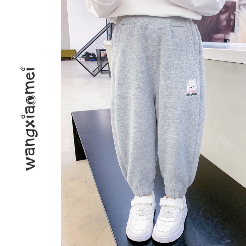 Girl Pants Spring Autumn Style 2023 Autumn Clothing New Casual Outwear Sweatpants Baby Pure Cotton Loose Children Sports Pants-Taobao