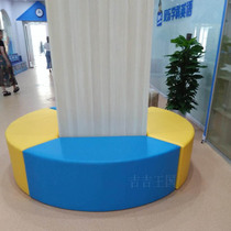 Walled Post Sofa Bag column arched stool Kindergarten Early Church Hall Round Post Square Pillar Anticollision soft bag stool