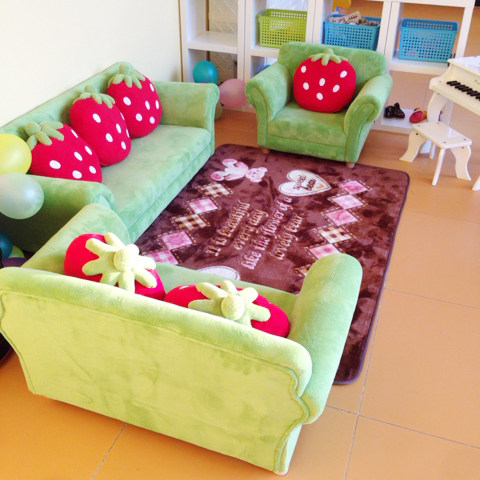 Children's sofa cute cartoon girl princess strawberry sofa chair kindergarten early education center combination sofa seat