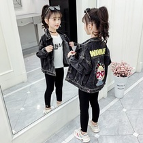 Childrens clothing girl denim jacket 2021 new Korean version Children foreign air CUHK Girl little girl Trendy Net Red Blouse