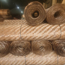 Carbonized decoration bamboo mats handmade mats bamboo strips for ceiling and wall engineering decoration anti-corrosion and moth-proof retro and natural