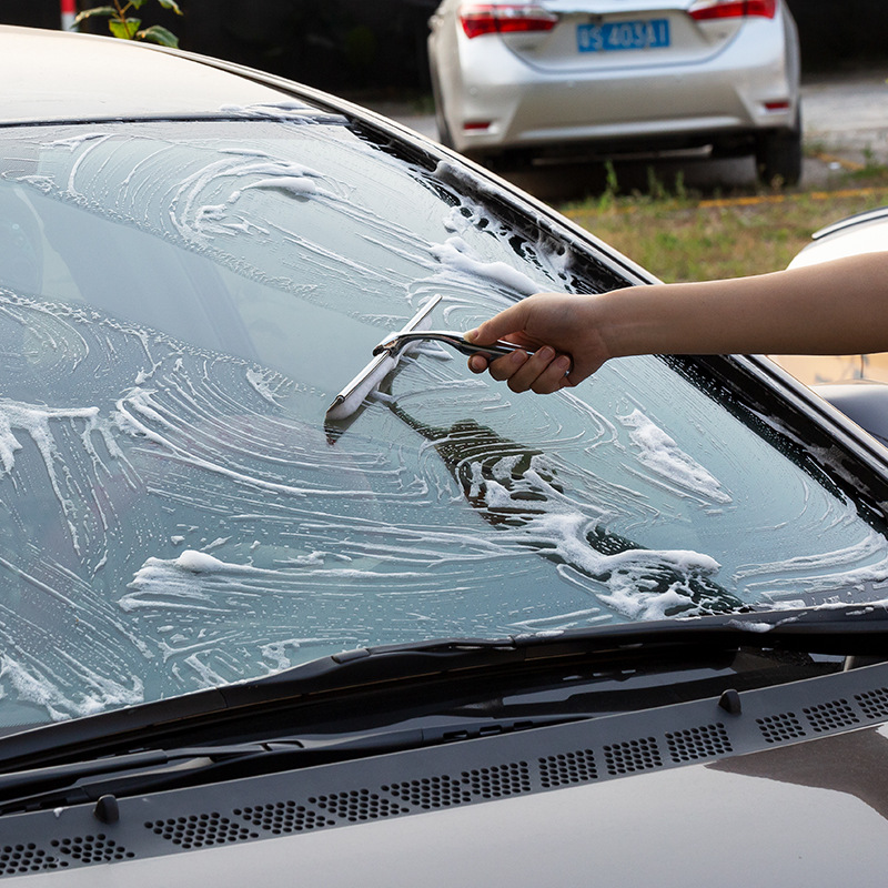 New bathroom car window cleaner table scrubbing scraper glass cleaning window scraper with hook wiper