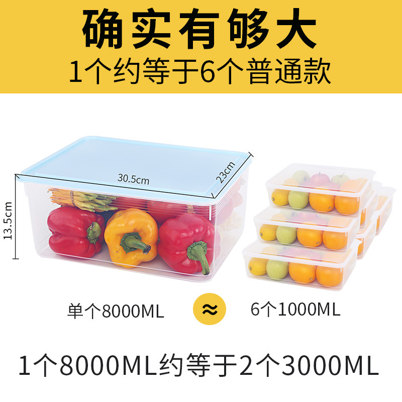 New Refrigerator Storage Box Transparent Box Plastic Sealed Box Food Egg Fruit Japanese Fresh Storage Box LSC