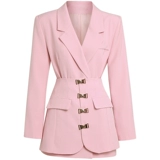 AUI Розовый пиджак классического кроя, юбка, осенний комплект, премиум класс