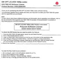 Polycom group 500 550 700 MCU activation multi-point license license key Permanent