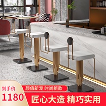 Light luxury bar chair Simple modern bar chair High stool Household backrest high chair Stainless steel net red front desk chair