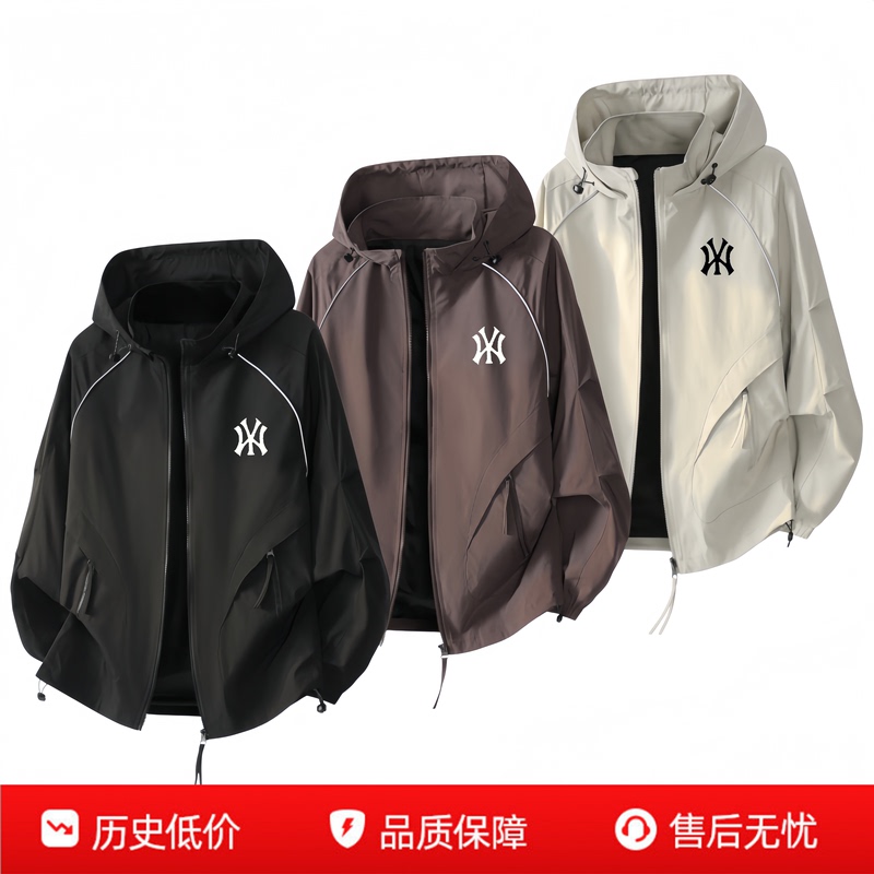 Ole 26 New Yankees Team Windproof and Waterproof Hooded Jacket for Men and Women Outdoor Functional Casual Jacket