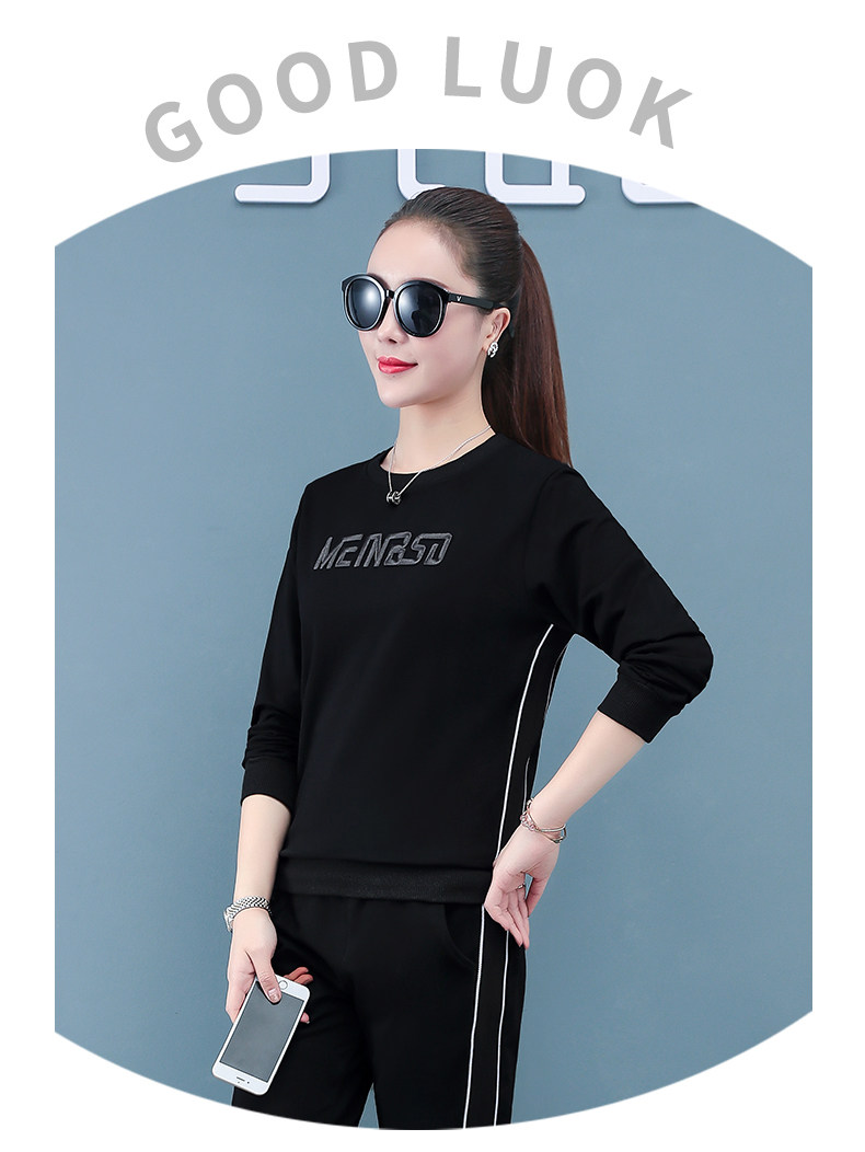 Лонгслив для отдыха, хлопковый весенний спортивный костюм, осенний комплект, коллекция 2021, оверсайз для девушки 