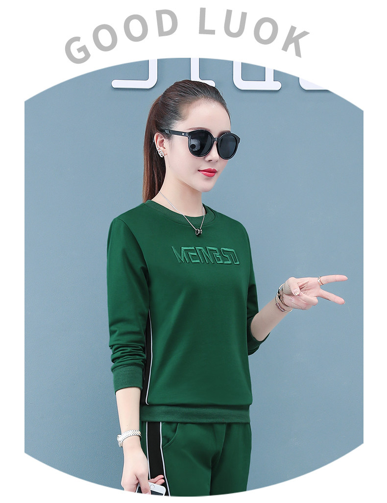 Лонгслив для отдыха, хлопковый весенний спортивный костюм, осенний комплект, коллекция 2021, оверсайз для девушки 