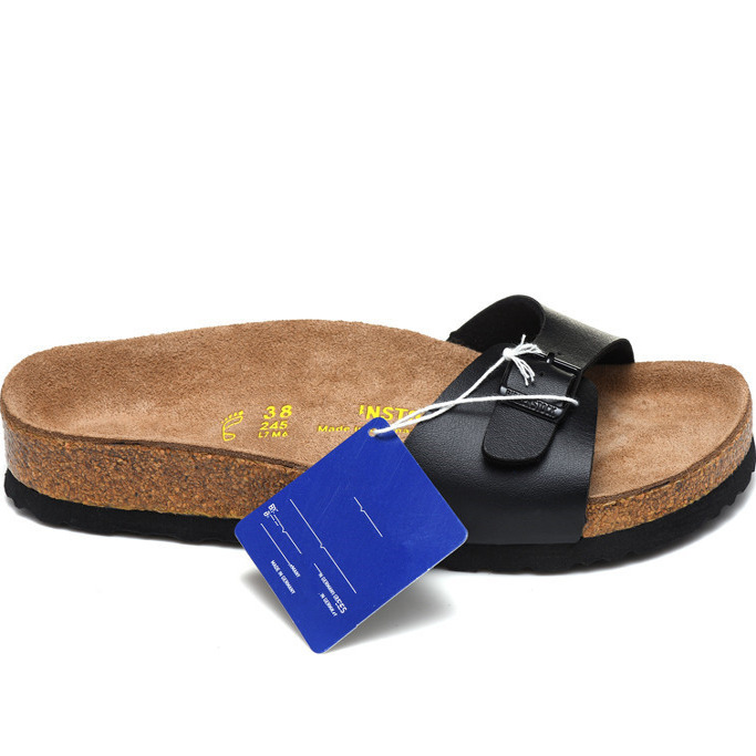 Birkenstock Cork-Soled Summer Sandals Flat-Heeled Women's Shoes for Outdoor Wear German-Style Large Size Beach Shoes with Correct Lettering Birkenstock Cork-Soled Summer Sandals Flat-Heeled Women's Shoes for Outdoor Wear German-Style Large Size Beach Shoes with Correct Lettering