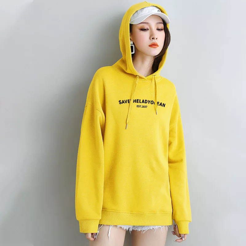 Брендовый весенний худи с капюшоном длинный Tide, корейский стиль, коллекция 2021 года, средней длины