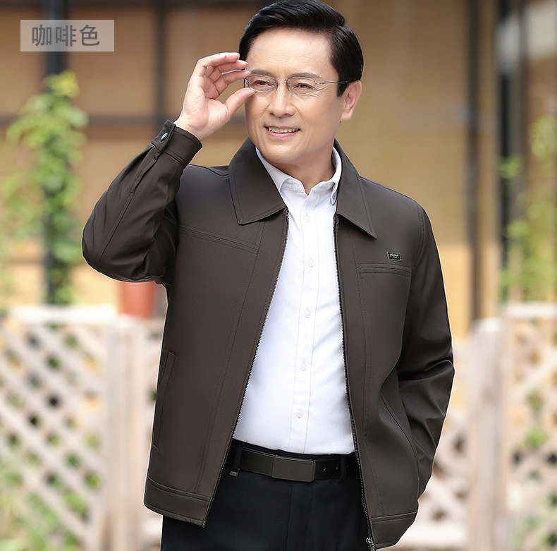Áo khoác nam trung niên xuân hè 2018 nam 40 tuổi 50 áo khoác ngoài trung tính giản dị áo khoác bố áo jacket nam