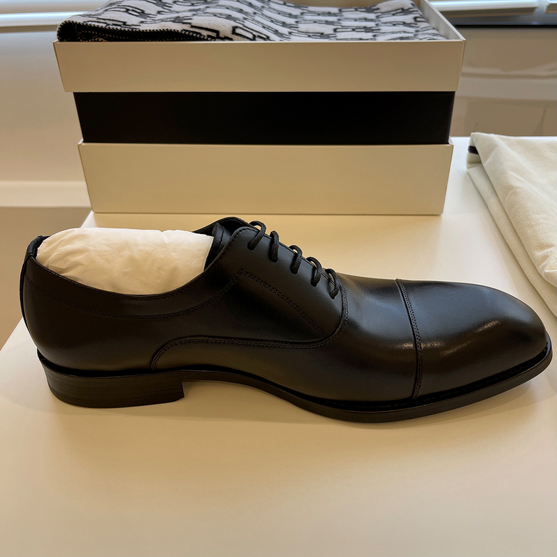 「Cl Shoes LAOSHU」Three-Strap/Leather Shoes/Square Toe/Wedding/Business/British Style/Oxford Shoes for Men