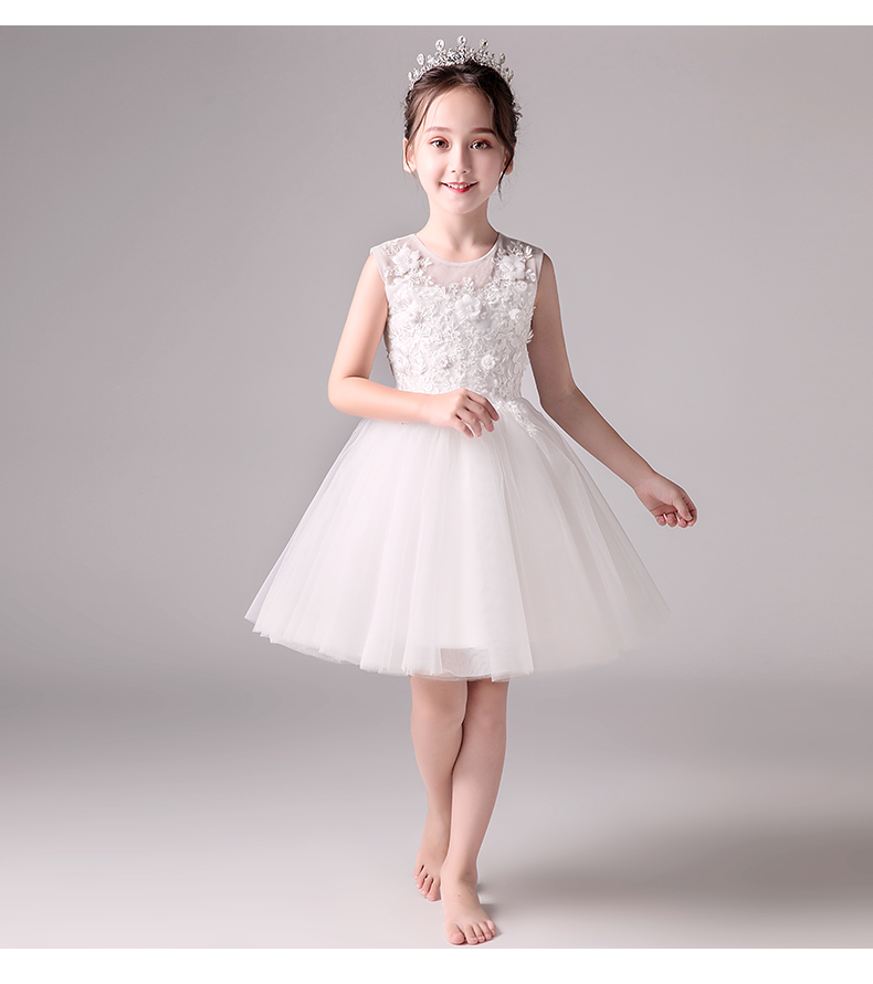 Trẻ em váy công chúa váy fluffy cô gái váy cưới chủ nhỏ hiệu suất buổi tối váy hoa cô gái trang phục piano - Váy trẻ em đồ trẻ em