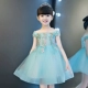 Váy một vai trẻ em váy công chúa cô gái lông bông trang phục cô gái catwalk nhỏ chủ trang phục buổi tối