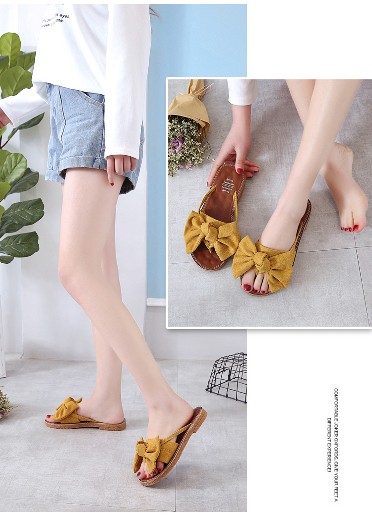 Phiên bản Hàn Quốc của dép xỏ ngón nữ mùa hè 2019 mới mặc phẳng bên ngoài đế mềm đế mềm và dép đi biển - Dép dép crocs literide
