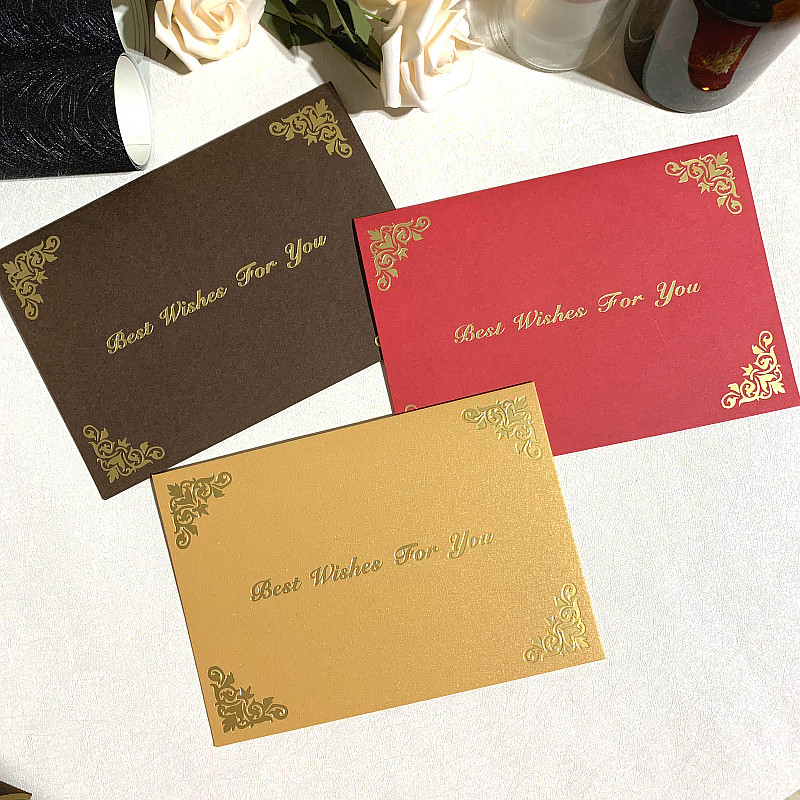 Creative custom Mother's Day holiday universal greeting card high-end business thanksgiving thank you bronzing Women's Day blessing card