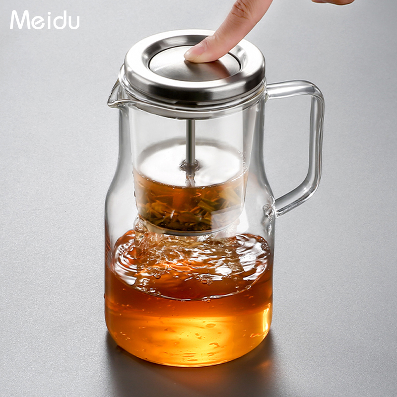 Floating Comfort Cup Glass Liner Tea Pot Tea Water Separation One Key Filter Making Tea Pot Punching Tea Set Tea Ware Tea Maker-Taobao