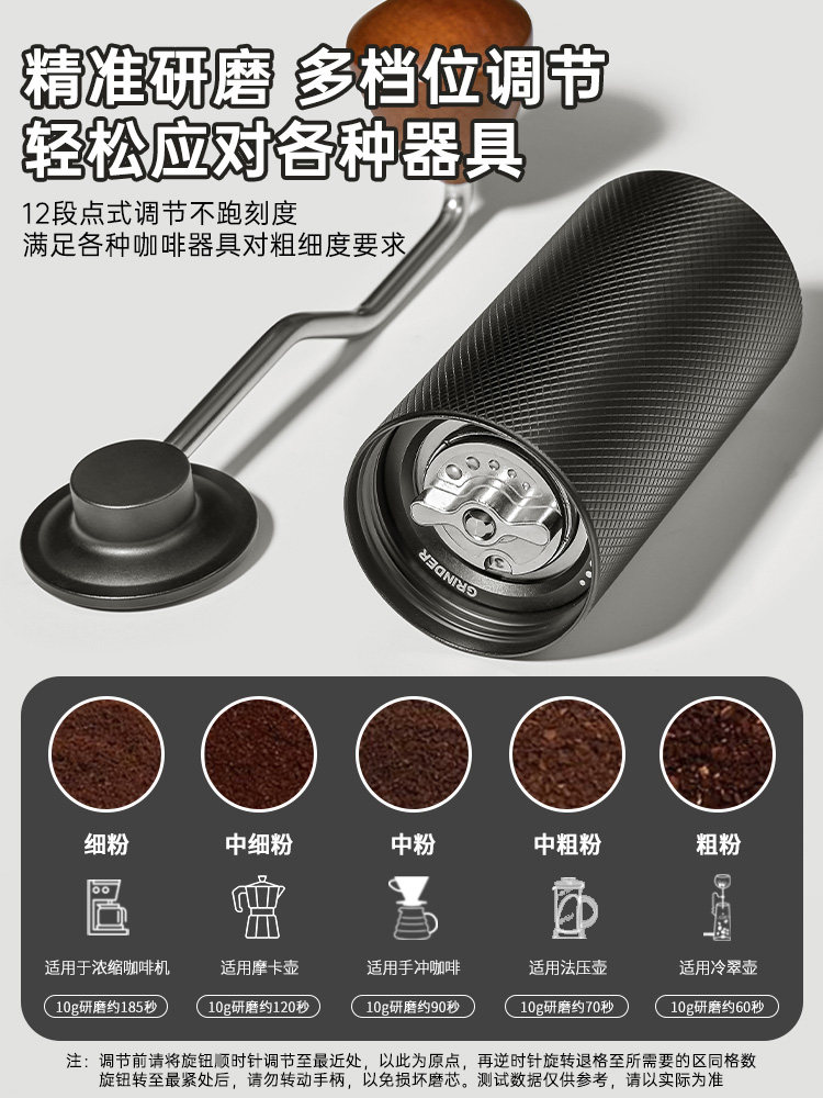 Hand-Cranked Coffee Grinder, Coffee Bean Grinder, Coffee Set, Household Manual Grinding Tool, Hand Grinder Coffee Machine
