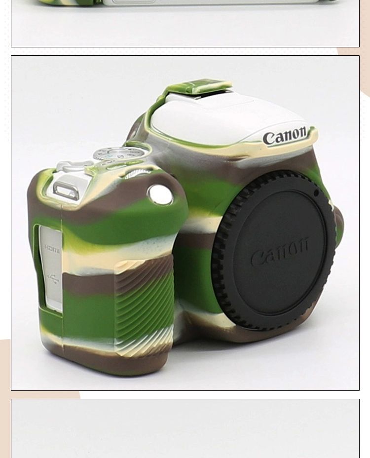 Canon 200D túi máy ảnh đặc biệt bảo vệ tay áo Silicone Case Màu CANON SLR bộ camera chống sốc thả - Phụ kiện máy ảnh kỹ thuật số