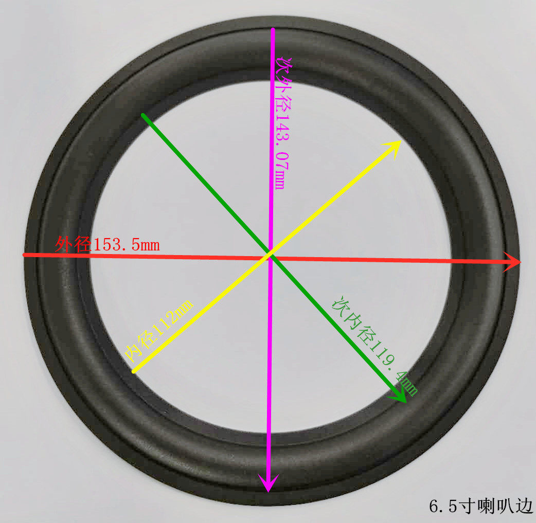 6 5-inch horn rubber rubber-side speaker flap ring applicable BW6 5 inch JBL Wheaway each brand repair
