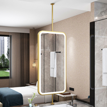 Rectangular rounded boom mirror suspended hanging mirror hotel bathroom mirror B&B bathroom mirror smart mirror