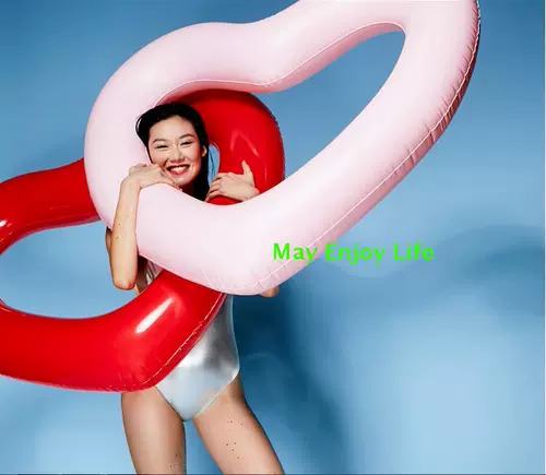 Надувной красный водный плавательный круг в форме сердца, игрушка на день Святого Валентина для игр в воде