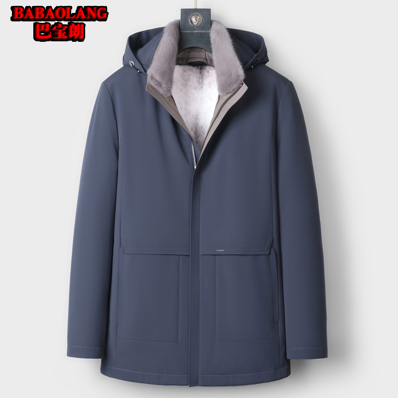 Faction to overcome male mink cross minke liner fur integrated mink leather jacket 2023 Winter even cap Pitgrass Niu to overcome-Taobao