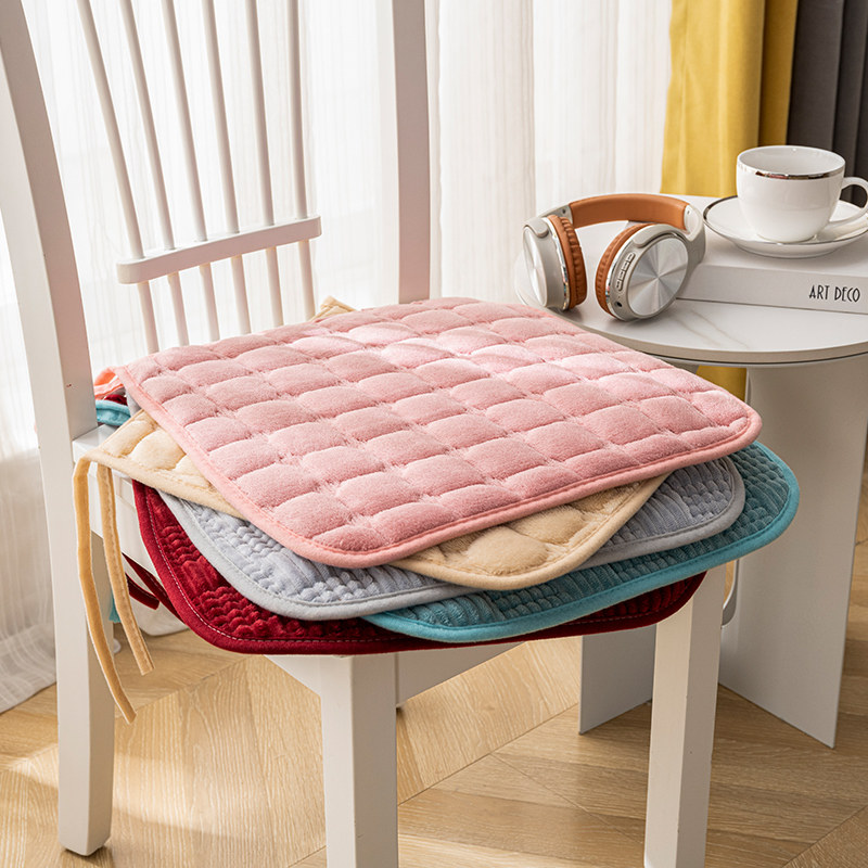 Horseshoe Shaped Mat Chair Plush Chair Cushion Winter Non-slip Dining Chair Cushion Thin and machine washable solid wood chair cushion