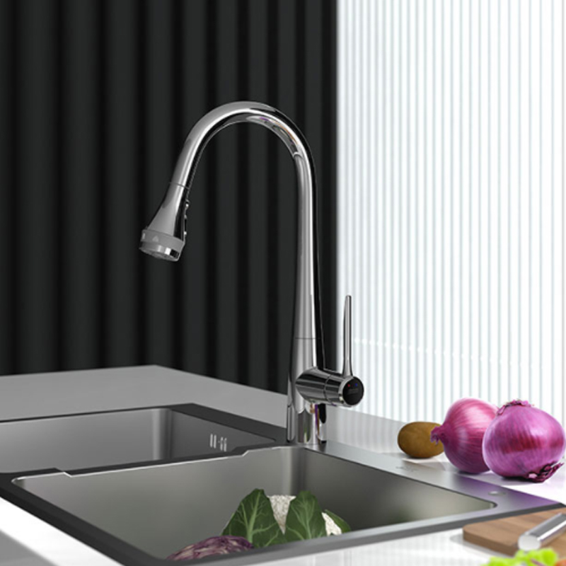 American home kitchen sink washbasin telescopic pull-out cold and hot swivel anti-splash tap 5634 5633