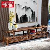 Living room combination of the Living Room of the Living Room of the Living Room of the Living Room of the Fu Solid Wood TV Cabinet of Redwood Chicken Wing Chicken Wing