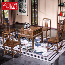 Functional Mauwood Furniture Chicken Wing Tea Table and Chair Combined Multi-functional Tea Set Chess Go Table Set